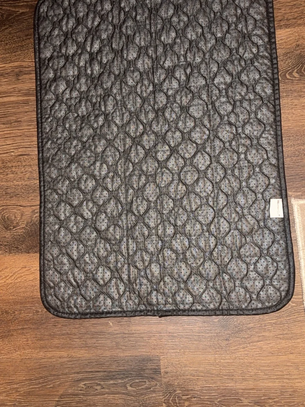 Gray Quilted Pet Mats with Paw & Dog Silhouette Print (Set of 4)